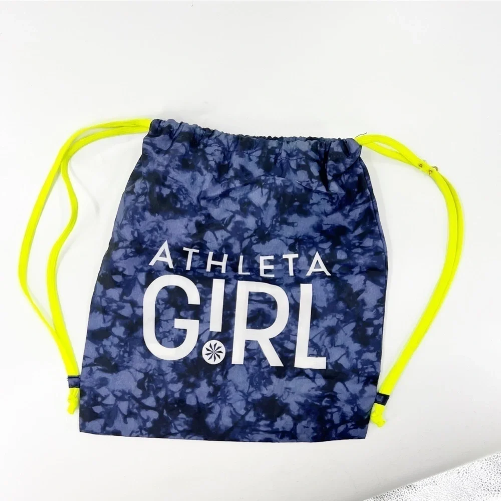 ✅.Athleta Girl Blue‎ Tie Dye Drawstring Bag Backpack